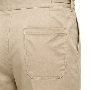 Pantaloni Casual da <span class=keywords><strong>Uomo</strong></span> in <span class=keywords><strong>Lino</strong></span> a Vita Alta, Stile Britannico, Modello Dritto Estivo, con Fronte Piatto, Ideali per il Pendolarismo - Product Image 4