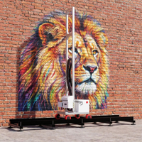 Mesin Cetak Dinding 3D Otomatis DX7/DX10 Printer Dinding UV 2 in 1 untuk Seni Mural & Lukisan Dinding Vertikal