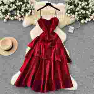 เดรสยาวปานกลางทรงพลีทแบบเรียบหรูสำหรับผู้หญิง ประดับระบายลูกไม้  รักษ์โลก ระบายอากาศได้ดี ซักได้ ผ้าทอธรรมชาติ เอวเข้ารูป ประจำฤดูร้อนปี 2025 - Product Image 3