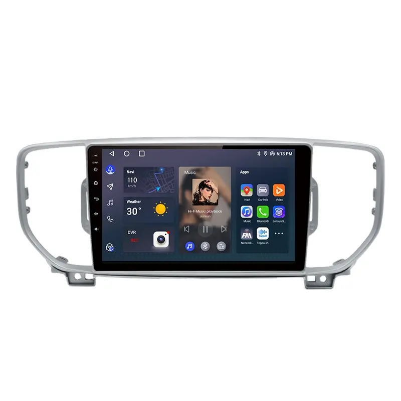 Junsun Carplay Radio mobil otomatis Android untuk KIA Sportage 4 QL 2016 - 2018 pemutar DVD mobil untuk KIA Sportage 4 QL Stereo Radio mobil