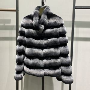 Оптовая продажа, зимняя теплая куртка из Шиншиллы с натуральным кроличьим мехом, большие размеры, женские пальто - Product Image 1