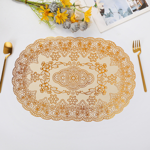 Luxury Wedding Dining Gold Plastic Pvc <strong>Placement</strong> <strong>Table</strong> <strong>Mats</strong> for Dining <strong>Table</strong> - Product Image 4