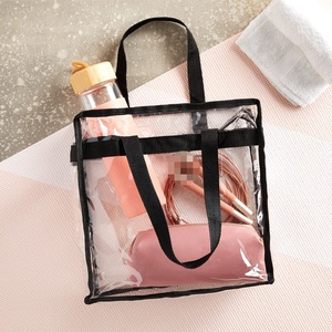 Custom Cosmetic Portable Handbag Concerts Sporting Events Work School Gym Logo Waterproof Pvc <strong>Tote</strong> <strong>Bag</strong> Shopping <strong>Bag</strong> With <strong>Zip</strong> - Product Image 6