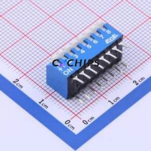 EPS108AZ DIP Switch Through hole Component (THT) Switch Piano Key Single Pole Single Throw 8 2.54mm - Product Image 1