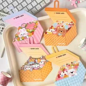 Cartes de vœux en gros, style boîte <span class=keywords><strong>cadeau</strong></span>, mignonnes, pliables en 3D, avec impressions de dessins animés, pour remerciements/anniversaires - Product Image 2