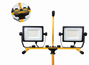 Outdoor Portable Double Head Building Construction Lamp Waterproof Triangle Bracket <b>Led</b> Work <b>Light</b> Commercial <b>Led</b> Work <b>Light</b> - Product Image 3