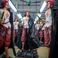 Figurine d'action en PVC de grande taille Shanks aux cheveux rouges, 67 cm, décoration d'anime japonaise, modèle de statue GK avec emballage d'origine, unisexe