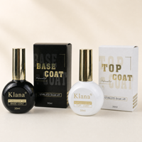 Kit de Vernis à Ongles Gel Base et Top Coat 30ml, Grande Capacité, UV LED, Sans Résidu, Haute Brillance, Longue Durée, pour Salon de Manucure