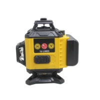 Niveau laser à 360 degrés Vente chaude 4D 16 lignes extérieur intérieur horizontal vertical niveau laser vert OEM