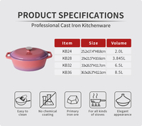 Personnalisation Amérique Casserole en fonte émaillée Four hollandais ovale