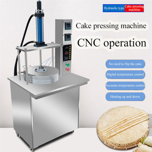 Presse à pâte hydraulique industrielle semi-automatique motorisée en acier inoxydable robuste pour tortillas et feuilles de rouleaux de printemps - Product Image 1