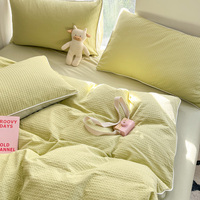 Parure de lit 4 pièces moderne en jacquard géométrique, 300 fils, 100 % coton certifié OEKO-TEX, douce, pour très grand lit, vente en gros