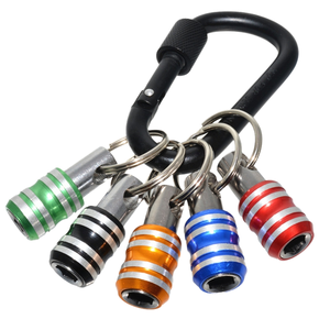 5pcs Color Keychain Quick Change Connecting Rod 1/4 Hexagonal Handle <b>Screwdriver</b> Head Quick Release Sleeve Conversion Rod <b>Set</b> - Product Image 1