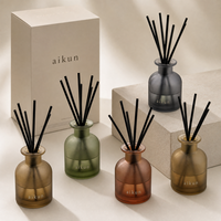 Pabrik Sumber AIKUN Kemasan Cetak Kustom Terukir Diffuser Aroma Rumah dari Rotan Alami