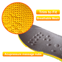 Semelles orthopédiques avec soutien de la voûte plantaire, inserts pour chaussures, soulagement de la fasciite plantaire, douleur au talon, mousse PU, caoutchouc, pour hommes et femmes, course à pied, marche