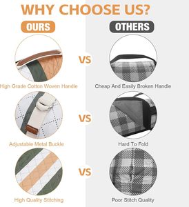 Factory Wholesale Customize Print Outdoor Compact Portable Folding Striped Durable Waterproof <b>Picnic</b> Mat <b>Blanket</b> With Handle - Product Image 5