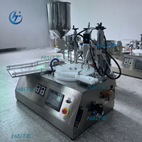 Machine de remplissage et de bouchage automatique HAITE pour flacons ronds de crème cosmétique, sérum pour la peau, huile capillaire, monobloc, trémie