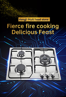 Kompor Gas Stainless Steel 3 Tungku |   Kompor Komersial Tugas Berat untuk Dapur Restoran |   Kompor LPG/NG Terpasang
