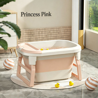 Baignoire Bébé Pliable Luxe en Plastique, Grande Taille, Autoportante, pour Spa et Bain de Bébé
