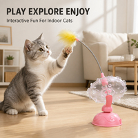 Nouvelle conception moderne, écologique, clochette en plumes détachable et rétractable, anti-morsure, pour le nettoyage des dents des chatons, jouet interactif pour chat