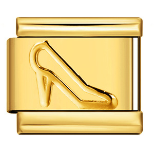 Abalorio modular italiano para pulsera, chapado en oro, acero inoxidable, rectangular, accesorios de joyería DIY para la fabricación de pulseras - Product Image 3