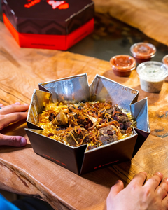 Suhoor Majlis to Go : Riz Frit, Poulet Grillé, Biryani Halal, Mandi Kabsa, Bukhari Blossom – Boîte en Aluminium Pliante et Bol en Papier - Product Image 1