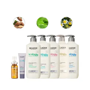 Shampoo e condicionador de marca própria para tratamento do couro cabeludo, shampoo refrescante anti-coceira e caspa, crescimento do cabelo, alecrim