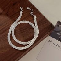 Collier Chaîne Étoile Géométrique Entièrement Sertie en Argent S925 Chiheng, Style Italien, Travaux Artisanaux Intenses, pour Femme, Nouvelle Collection Haute Couture Coréenne