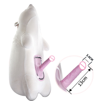 Eisbär-Kissen-Fernbedienung Sex-Maschine für Frauen Masturbationsgerät Automatisch Stoßender Vibrations-Dildo-Swing