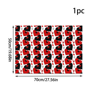 Papel de Regalo DAMAI para el Día de San Valentín para Mujer con Etiquetas, Corazones Rojos, Rosas y Negros, y Diseños de Corazones para Aniversario de Bodas - Product Image 5