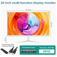 Écran d'ordinateur de bureau incurvé HD blanc de 24 pouces pour jeux électroniques, protection des yeux, affichage haute résolution