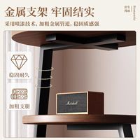 Mesa auxiliar redonda con tapa de madera, mesa de centro de tres niveles para sala de estar, sofá, muebles para apartamentos pequeños