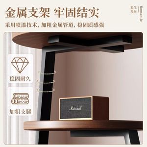 <b>Round</b> Side <b>Table</b> Wood Top Three Tier <b>Coffee</b> <b>Table</b> For Living Room Sofa <b>Small</b> Apartment Furniture - Product Image 3