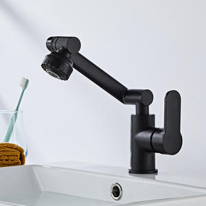 720 Degree Black Basin Water Tap Modern Design Single-Hole Bathroom Faucet Cheap North American Faucet Mixer - Product Image 3