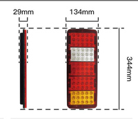 Feux arrière de camion 12V/24V, feux de recul, feux stop, feux de freinage, clignotants à 75 LED, feux arrière pour remorque, camion, camionnette, Benz