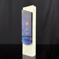 Personalisierte Marmor-Kristall-Trophäe mit Vollfarbdruck und Eigenem Logo für Persönliche Ehrenauszeichnungen