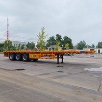 Semi-remorque à plateau plat lourd de 40 à 80 tonnes à 2/3/4 essieux pour le transport de conteneurs et de marchandises générales