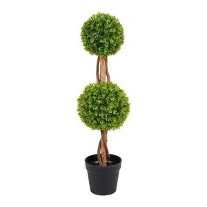 Factory sale artificial grass boxwood topiary ball tree bonsai for home indoor decoration
