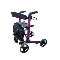 Chariot de courses à roulettes pour personnes âgées en acier avec siège JL914H