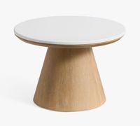 Table basse ronde moderne en bois massif, facile à nettoyer, durable, table d'appoint faite à la main pour le salon, meubles de maison