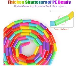 Fitness Exercise Training PVC Beaded Segmented Adjustable Elasticity Breathable Tangle-Free Unisex Jump <b>Rope</b> for <b>Gym</b> & Home Use - Product Image 3