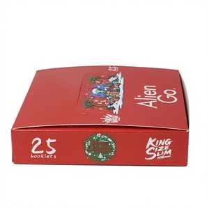 Papier à rouler Alien Go Premium non blanchi brun format King Size à combustion lente, motif de Noël imprimé, 33 feuilles par carnet - Product Image 5