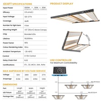 Nouveau lancement 	 Lampes de culture LED 1000W+50W FR+50W UV, PPE 2.9, trois canaux, variateur, spectre complet, barre large, usage commercial