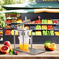 Handige huishoudelijke commerciële roestvrijstalen handmatige citruspers, draagbaar, duurzaam, makkelijk te gebruiken, fruit- en groentepers.
