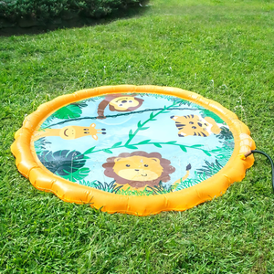 Alberca Inflable con Rociador de Agua con Diseño de Animales de la Savana de 68 Pulgadas para Niños, Juegos Acuáticos de Verano para el Patio Trasero - Product Image 6