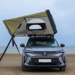 เต็นท์ตั้งแคมป์กลางแจ้งชั้นเดียวแบบพกพาเต็นท์บนหลังคารถแบบเปลือกแข็งสำหรับ2 3คนเต็นท์กันน้ำบนหลังคาเต็นท์ฟอร์ด - Product Image 4