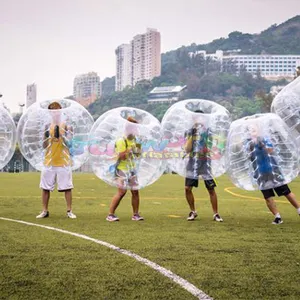 กลางแจ้งผู้ใหญ่ tpu PVC ตัว zorb กันชนลูกโปร่งใสพองฟองฟุตบอลฟุตบอล zorbing ball