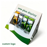 Support d'affichage en carton ondulé pliable et recyclable personnalisé, support de sol pour désodorisant suspendu pour supermarché