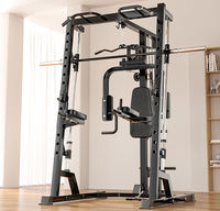PINJIAN CE Gimnasio Inteligente Multifunción: Estación Smith y Cable Crossover para Entrenamiento Deportivo y Levantamiento de Pesas