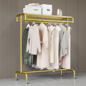 Modern Double-Bar <b>Clothes</b> Drying Rack Thickened Version Movable Function Durable High Load-Bearing Capacity Living Room Bathroom - Product Image 2